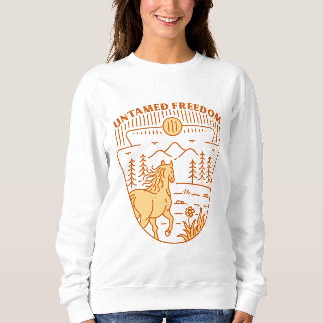 Sudadera Caballo de libertad indómito (Anverso)