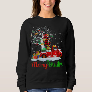 Sudadera Caballo De Mar En Navidades De Camiones Rojos Paja
