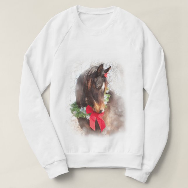 Sudadera Caballo dulce del navidad (Diseño del anverso)