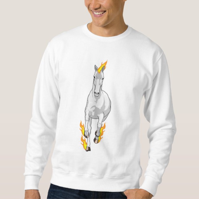 Sudadera Caballo en llamas (Anverso)