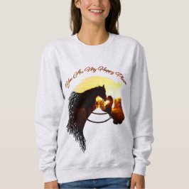Sudadera Caballo, eres mi lugar feliz, hembra amante del ca