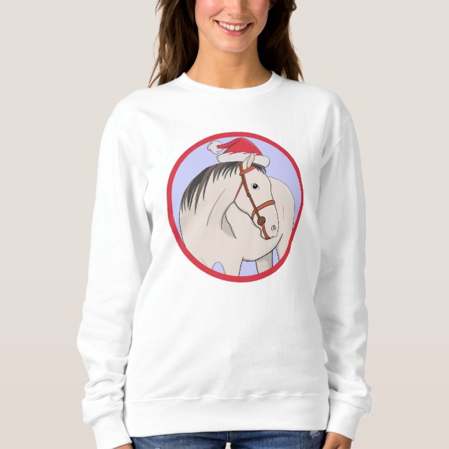 Sudadera Caballo Feliz Navidad (Anverso)