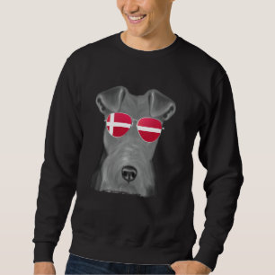 Sudadera Caballo Fox Terrier Perro Dinamarca Bandera Gafas 