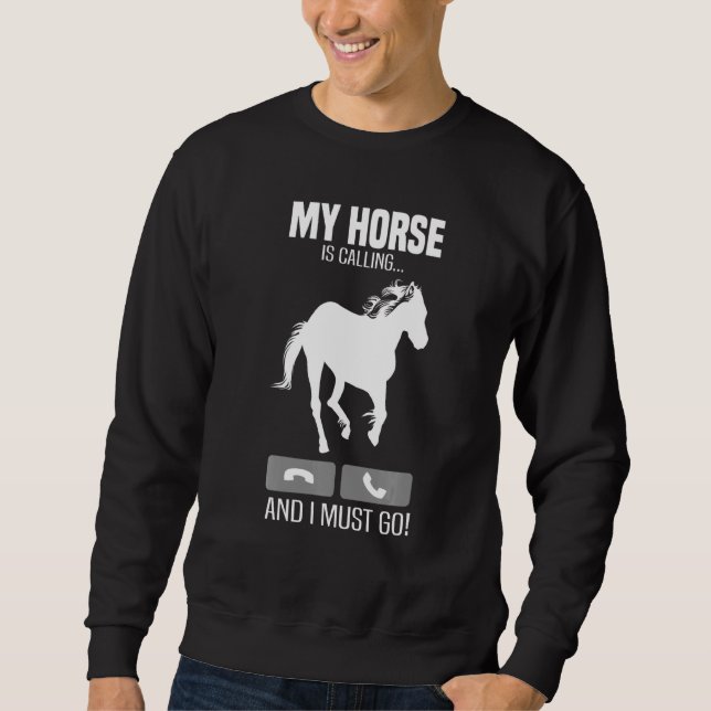 Sudadera Caballo gracioso dice que debo ir a hombres mujere (Anverso)