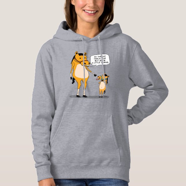 Sudadera Caballo grande divertido y lindo y pequeño caballo (Anverso)