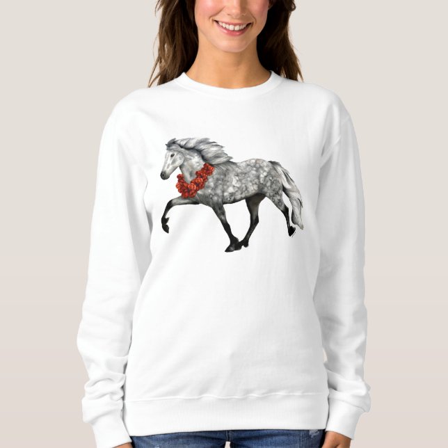 Sudadera Caballo islandés de Navidad (Anverso)