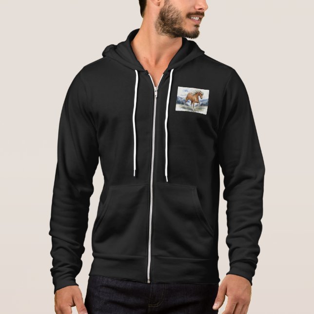 Sudadera Caballo islandés Edda Silver bay en las montañas S (Anverso)