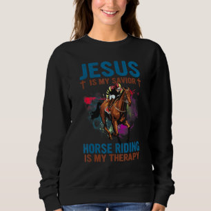 Sudadera Caballo - Jesús es mi caballo salvador es mi terap