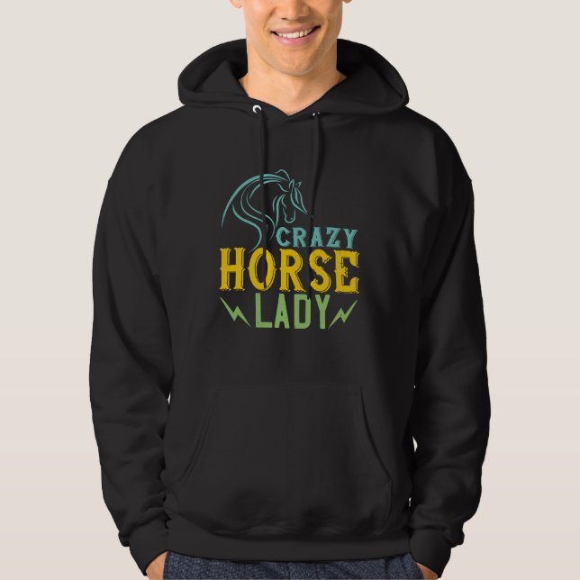 Sudadera Caballo - Loca dama de caballo (Anverso)