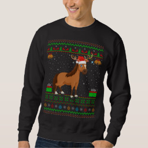 Sudadera Caballo Lover Santa Hat coincidiendo con la feo Ch