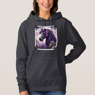 Sudadera Caballo Luna Fantasía Púrpura,