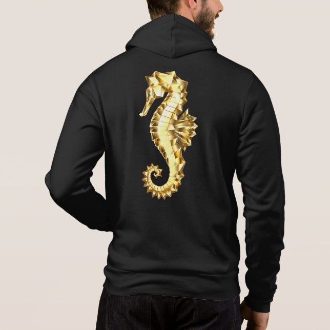 Sudadera Caballo marino polígono de oro (Reverso)