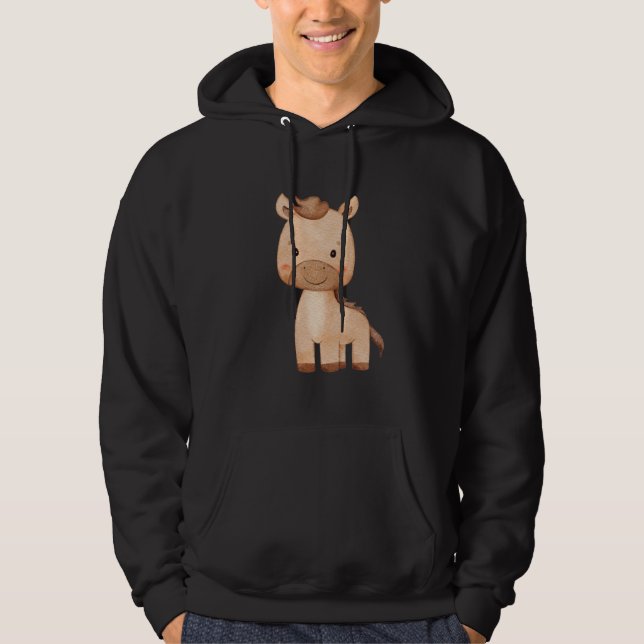 Sudadera Caballo Marrón Adorable  (Anverso)