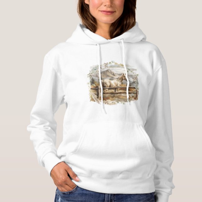 Sudadera Caballo Montaña Ranch Sweatshirt T-Shirt (Anverso)