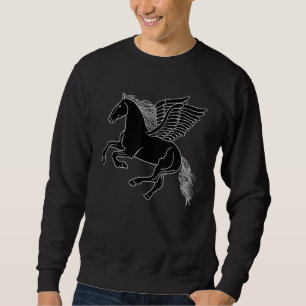 Sudadera Caballo Negro Con Alas Pegasus