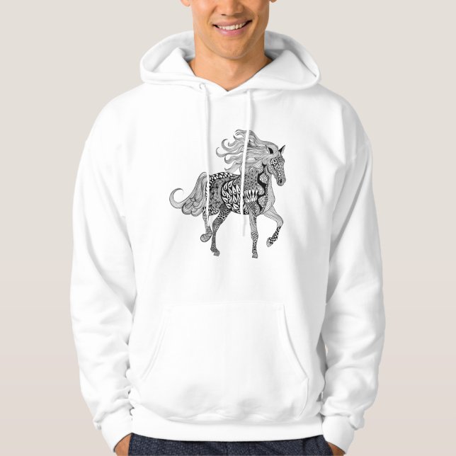 Sudadera Caballo negro inspirado (Anverso)