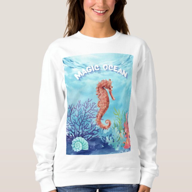 Sudadera Caballo oceánico (Anverso)
