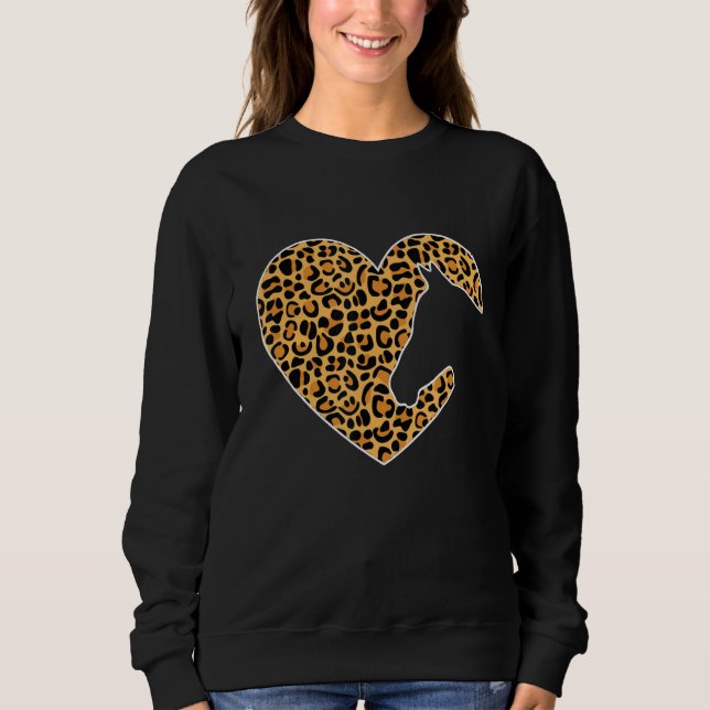 Sudadera Caballo Para Mujeres Aman Caballo Buffalo Leopardo (Anverso)