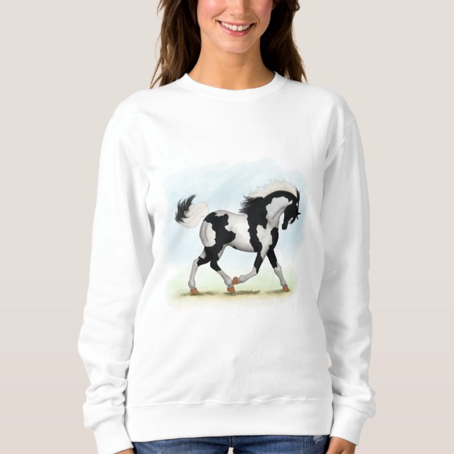 Sudadera Caballo Piebald Overo Pinto (Anverso)