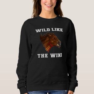 Sudadera Caballo salvaje mustang  Salvaje como el viento Mu