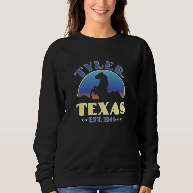 Sudadera Caballo salvaje Tyler Texas TX (Anverso)