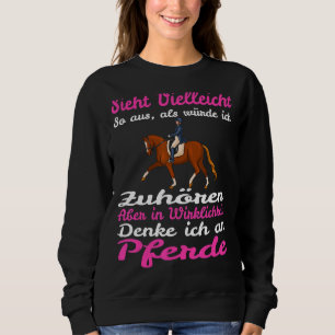 Sudadera Caballo sarcástico dice montando en jinete femenin