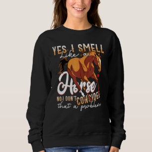 Sudadera Caballo Sí Huelo Como Un Caballo No Hay Problema