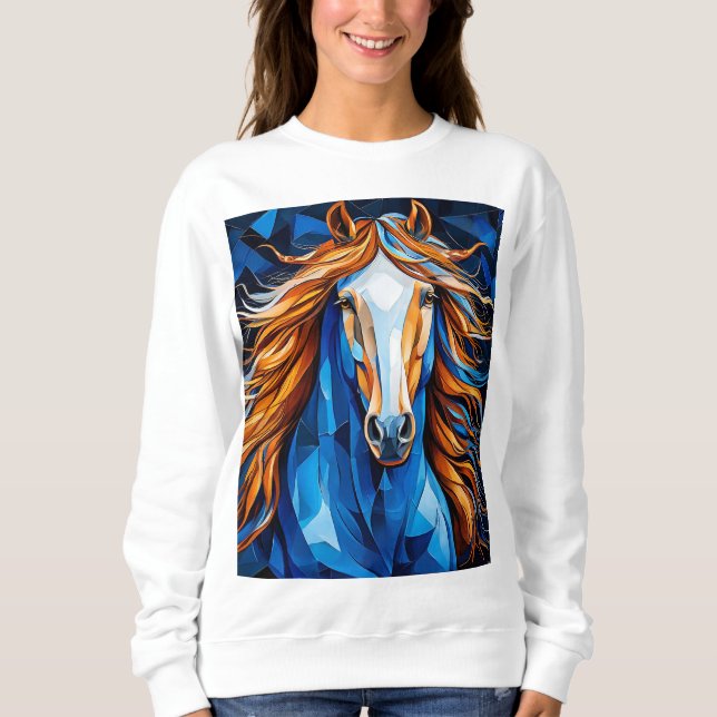 Sudadera Caballo Vidrio Emplomado (Anverso)