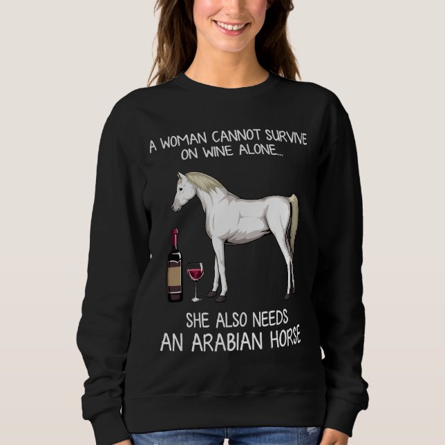 Sudadera Caballo Y Caballo De Vino De Arabia (Anverso)