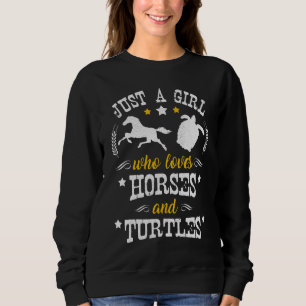 Sudadera Caballo y tortuga añoran sólo un té Chica