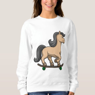 Sudadera Caballos como patinador con patineta