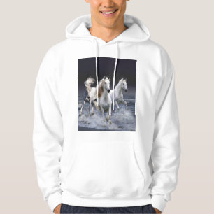 Sudadera Caballos corriendo lanzando almohada