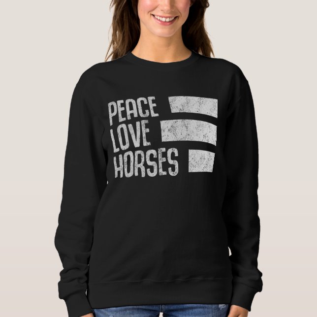 Sudadera Caballos de amor por la paz (Anverso)