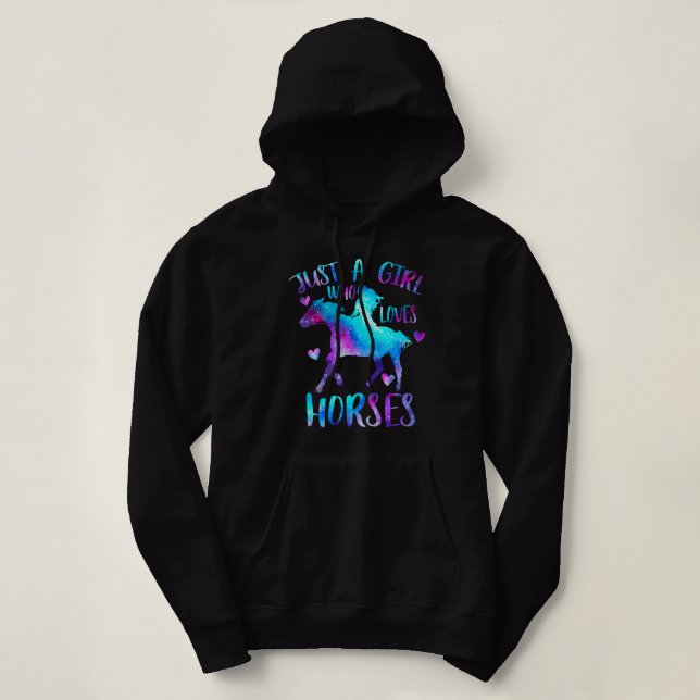 Sudadera Caballos de caballos Un chica que ama los caballos (Diseño del anverso)