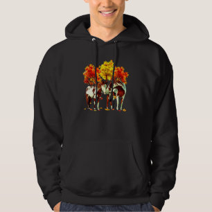 Sudadera Caballos de Otoño Campo Ecuestre Caballo Caído Hoj