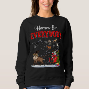Sudadera Caballos Para Todos Los Divertidos Renos De Santa 