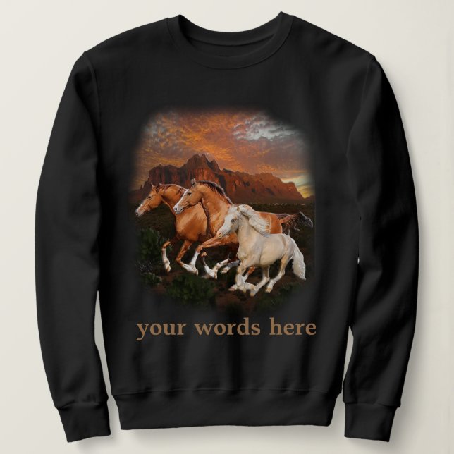 Sudadera Caballos salvajes (Anverso del diseño)
