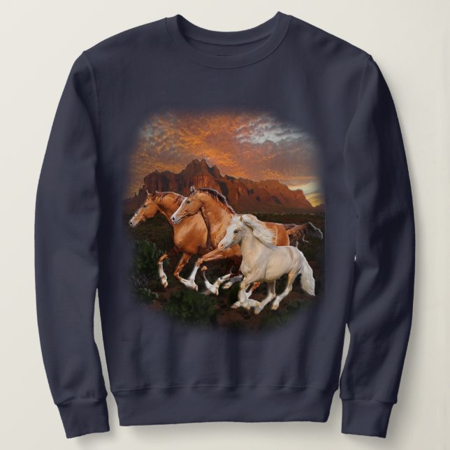 Sudadera caballos salvajes de Arizona (Anverso del diseño)