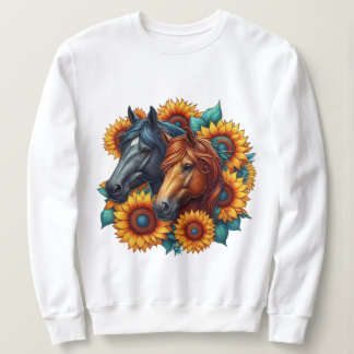 Sudadera Caballos y girasoles