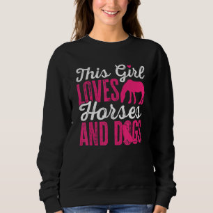 Sudadera Caballos Y Perros Caballo Perro Esta Chica Ama Los