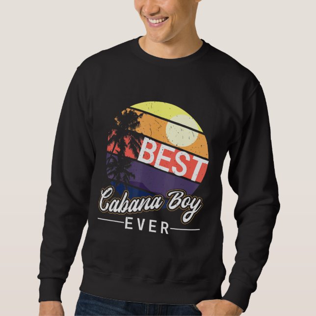 Sudadera Cabana Boy Colorful Sunset Palm Tree Beach (Anverso)