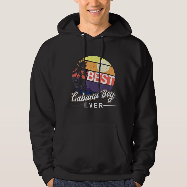Sudadera Cabana Boy Colorful Sunset Palm Tree Beach (Anverso)