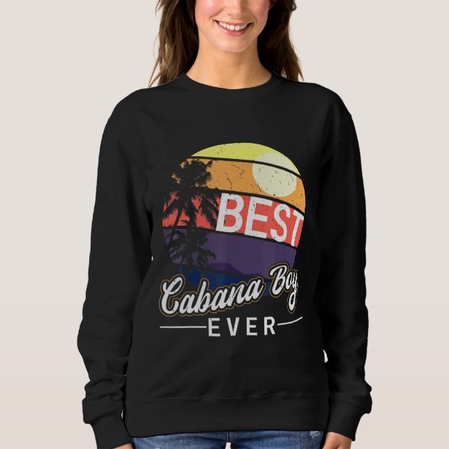 Sudadera Cabana Boy Colorful Sunset Palm Tree Beach (Anverso)