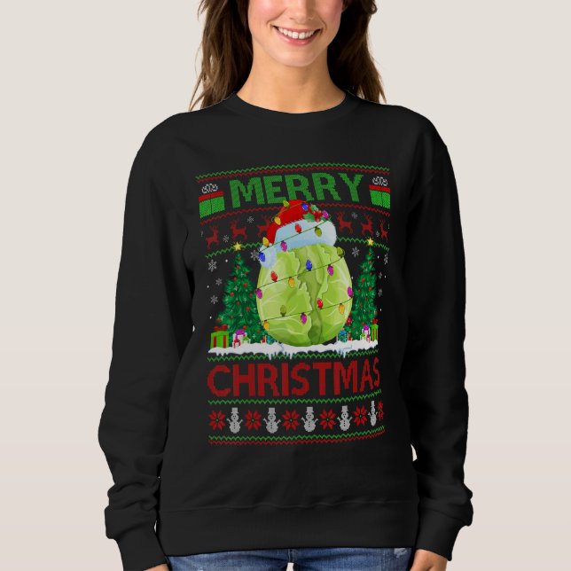 Sudadera Cabbage Vegetable   Xmas Tree Ugly Cabbage Christm (Anverso)