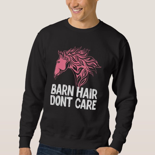 Sudadera Cabello de granero no importa caballo ecuestre ani (Anverso)
