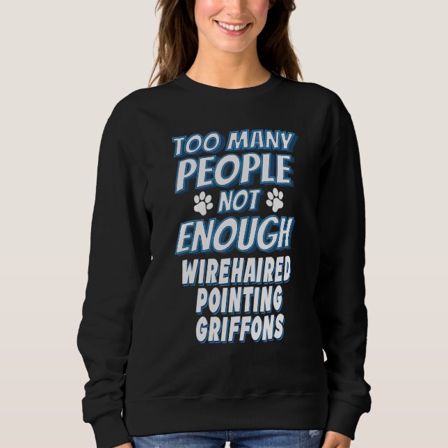 Sudadera Cabeza alga apuntando Griffon Raza Perro Antisocia (Anverso)