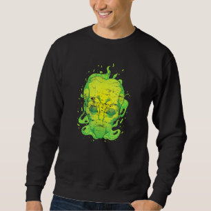 Sudadera Cabeza alienígena de ciencia espacial Ovni extrate