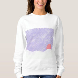 Sudadera Cabeza blanca de las mujeres con atardecer de mont