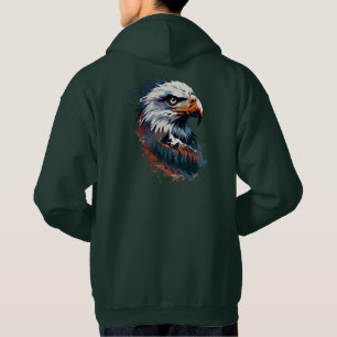 Sudadera Cabeza de águila y montaña estilizada