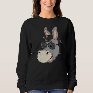 Sudadera Cabeza de burro gafas de sol Mule Corazón Zoológic